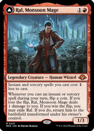 Ral, Monsoon Mage // Ral, Leyline Prodigy (MH3-247) - mythic