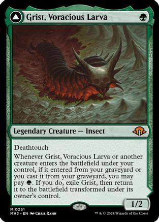 Grist, Voracious Larva // Grist, the Plague Swarm (MH3-251) - mythic