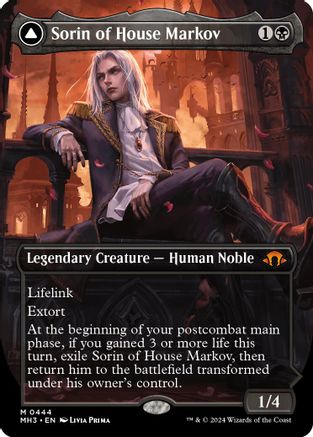 Sorin of House Markov // Sorin, Ravenous Neonate (MH3-444) - mythic (Borderless)