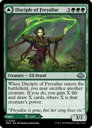 Disciple of Freyalise // Garden of Freyalise (MH3-250) - uncommon - Foil