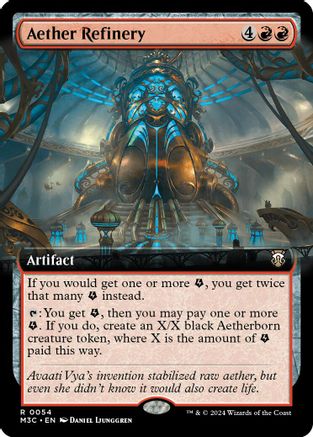 Aether Refinery (Extended Art) (Ripple Foil) (M3C-054) - rare - Foil