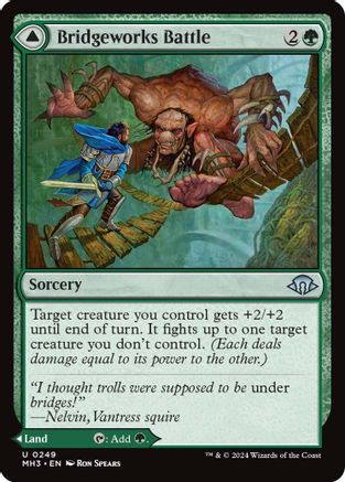 Bridgeworks Battle // Tanglespan Bridgeworks (MH3-249) - uncommon - Foil