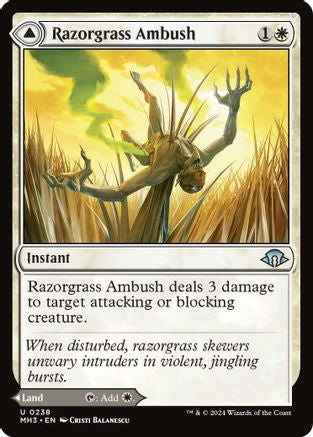 Razorgrass Ambush // Razorgrass Field (MH3-238) - uncommon