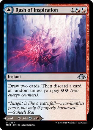Rush of Inspiration // Crackling Falls (MH3-257) - uncommon