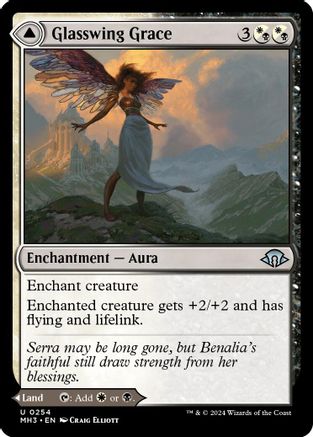 Glasswing Grace // Age-Graced Chapel (MH3-254) - uncommon - Foil