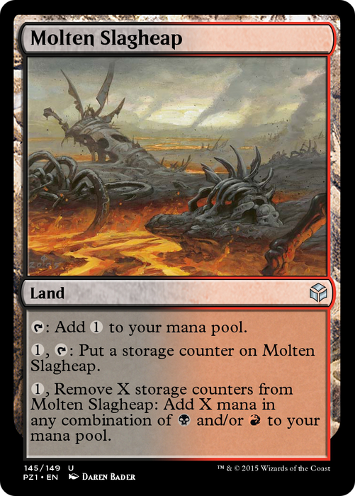Molten Slagheap (PZ1-145) - uncommon - Foil