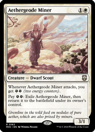 Aethergeode Miner (Ripple Foil) (M3C-163) - rare - Foil