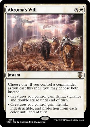 Akroma's Will (Ripple Foil) (M3C-165) - rare - Foil