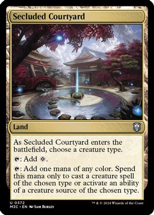 Secluded Courtyard (Ripple Foil) (M3C-372) - uncommon - Foil