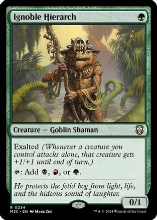 Ignoble Hierarch (Ripple Foil) (M3C-234) - rare - Foil