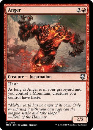 Anger (Ripple Foil) (M3C-208) - uncommon - Foil