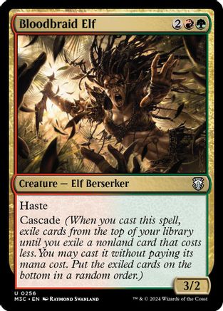 Bloodbraid Elf (Ripple Foil) (M3C-256) - uncommon - Foil