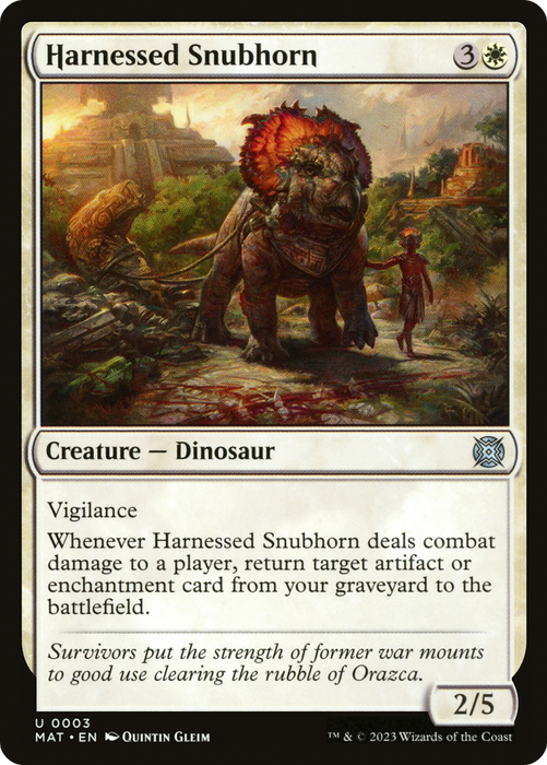 Harnessed Snubhorn (MAT-003) - uncommon - Foil