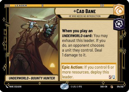 Cad Bane - He Who Needs No Introduction (014/262) - SOTG - Common