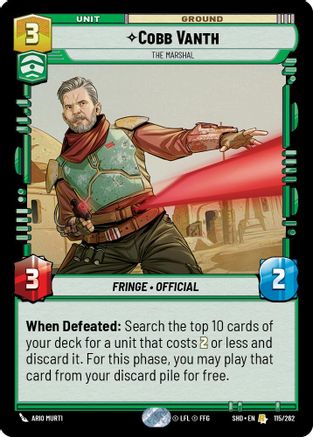 Cobb Vanth - The Marshal (115/262) - SOTG - Rare - Foil