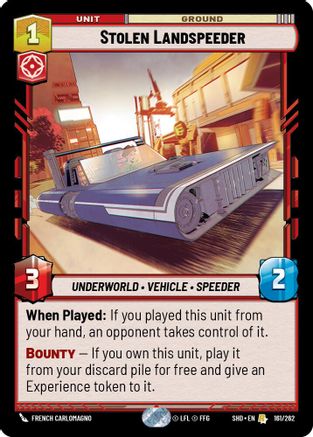 Stolen Landspeeder (161/262) - SOTG - Rare
