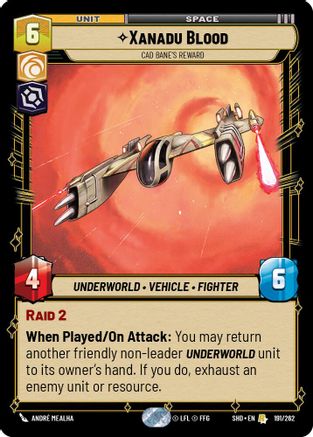 Xanadu Blood - Cad Bane's Reward (191/262) - SOTG - Rare
