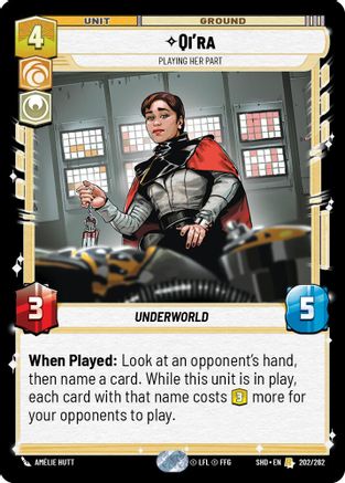 Qi'ra - Playing Her Part (202/262) - SOTG - Rare - Foil