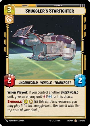 Smuggler's Starfighter (215/262) - SOTG - Common - Foil