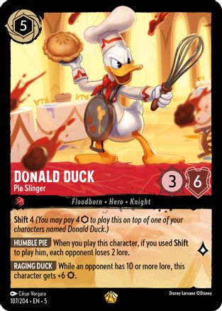 Donald Duck - Pie Slinger VF (107/204) - Légendaire