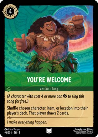You're Welcome VF (96/204) - Inhabituelle