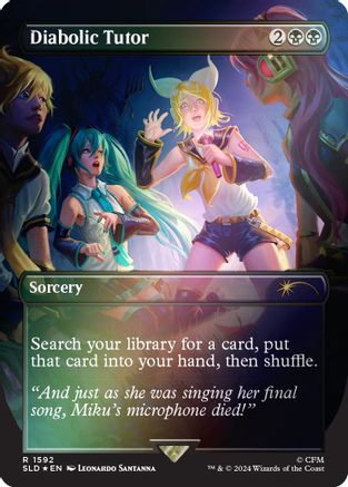 Diabolic Tutor (1592) (Rainbow Foil) (SLD-1592) - rare - Foil