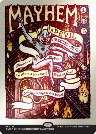 Mayhem Devil (Rainbow Foil) (SLD-1715) - rare - Foil