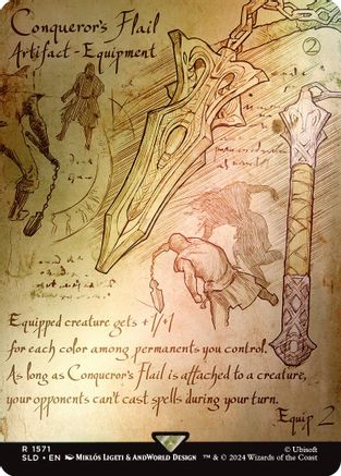 Conqueror's Flail (Rainbow Foil) (SLD-1571) - rare - Foil