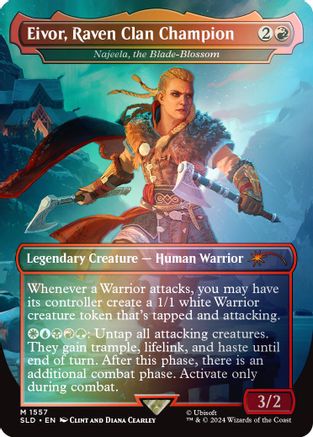 Eivor, Raven Clan Champion - Najeela, the Blade-Blossom (Rainbow Foil) (SLD-1557) - mythic - Foil