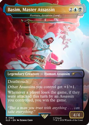 Basim, Master Assassin - Ramses, Assassin Lord (Rainbow Foil) (SLD-1560) - rare - Foil