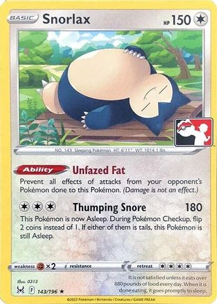 Snorlax (143/196) - PPSC  - Rare