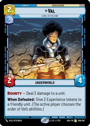 Val - Loyal to the End (058/262) - SOTG - Rare - Foil