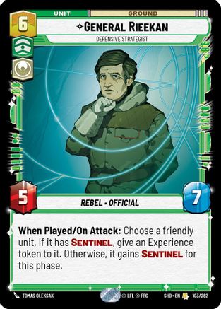 General Rieekan - Defensive Strategist (103/262) - SOTG - Rare - Foil