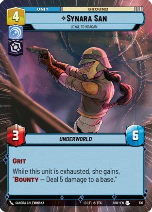 Synara San - Loyal to Kragan (Hyperspace) (310) - SOTG - Uncommon - Foil