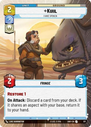 Kuiil - I Have Spoken (Hyperspace) (317) - SOTG - Uncommon - Foil