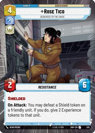 Rose Tico - Dedicated to the Cause (Hyperspace) (320) - SOTG - Uncommon - Foil