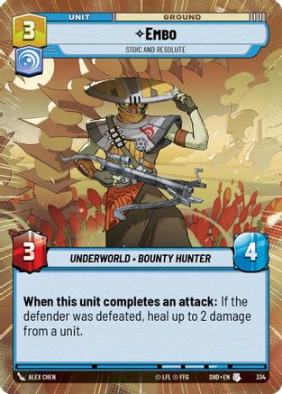Embo - Stoic and Resolute (Hyperspace) (334) - SOTG - Uncommon - Foil