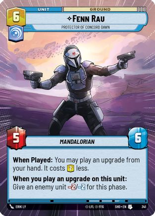 Fenn Rau - Protector of Concord Dawn (Hyperspace) (341) - SOTG - Uncommon - Foil
