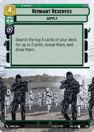 Remnant Reserves (Hyperspace) (362) - SOTG - Uncommon - Foil