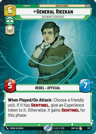 General Rieekan - Defensive Strategist (Hyperspace) (372) - SOTG - Rare