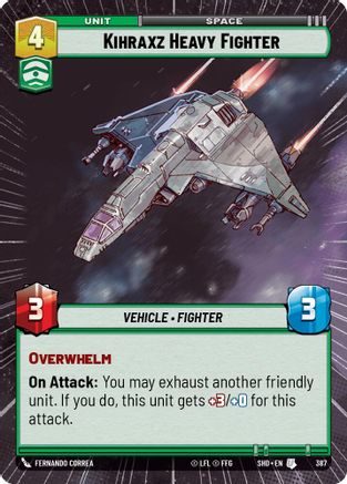 Kihraxz Heavy Fighter (Hyperspace) (387) - SOTG - Uncommon