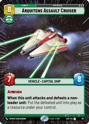 Arquitens Assault Cruiser (Hyperspace) (391) - SOTG - Rare