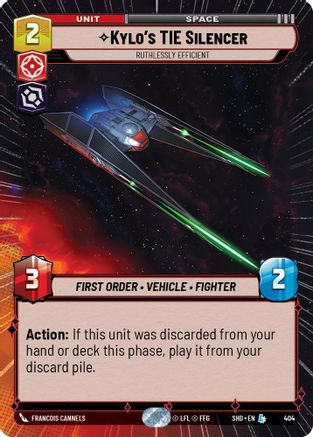 Kylo's TIE Silencer - Ruthlessly Efficient (Hyperspace) (404) - SOTG - Legendary - Foil