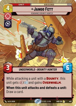 Jango Fett - Renowned Bounty Hunter (Hyperspace) (407) - SOTG - Rare - Foil