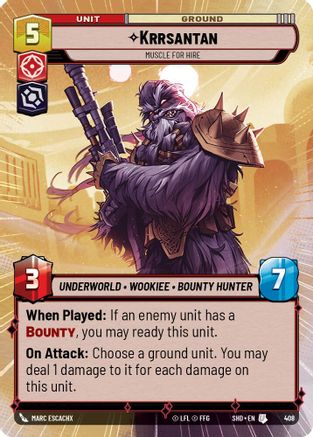 Krrsantan - Muscle for Hire (Hyperspace) (408) - SOTG - Uncommon - Foil