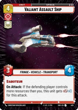 Valiant Assault Ship (Hyperspace) (420) - SOTG - Uncommon - Foil