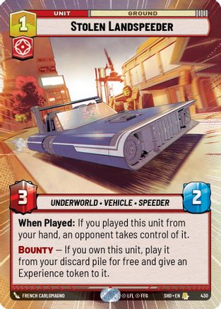 Stolen Landspeeder (Hyperspace) (430) - SOTG - Rare