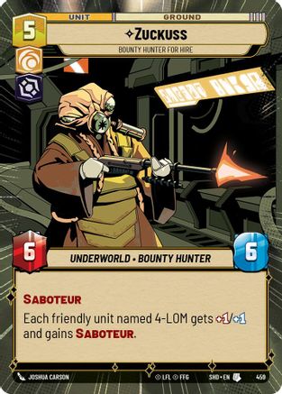 Zuckuss - Bounty Hunter for Hire (Hyperspace) (459) - SOTG - Uncommon
