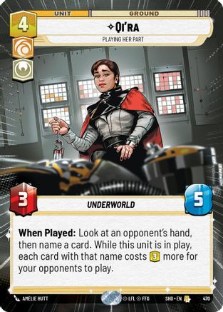 Qi'ra - Playing Her Part (Hyperspace) (470) - SOTG - Rare - Foil