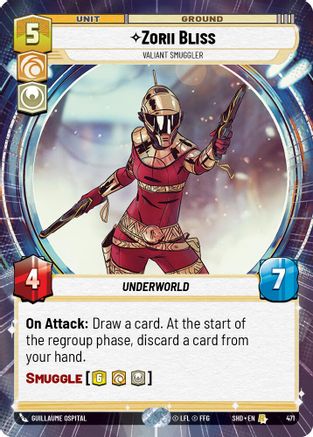 Zorii Bliss - Valiant Smuggler (Hyperspace) (471) - SOTG - Rare - Foil